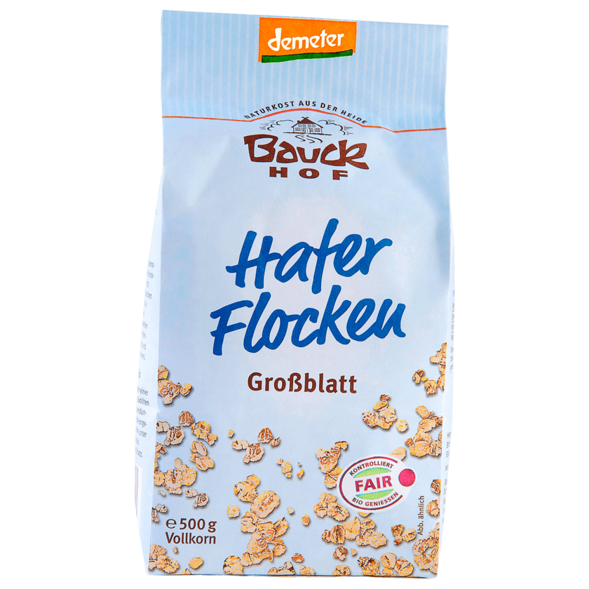 Bauckhof Bio demeter Hafer Flocken Großblatt 500g